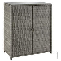 GARTENSCHRANK aus Aluminium Monza, 84,5 x 40,5 x 103,5 cm, grau - Grau, Kunststoff (84.5/103.5/40.5cm) - tectake