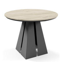 TISCH Schwarz Frega Ausziehbar - Schwarz/Sonoma Eiche, Holzwerkstoff (176/100/76cm) - Sepro Meble