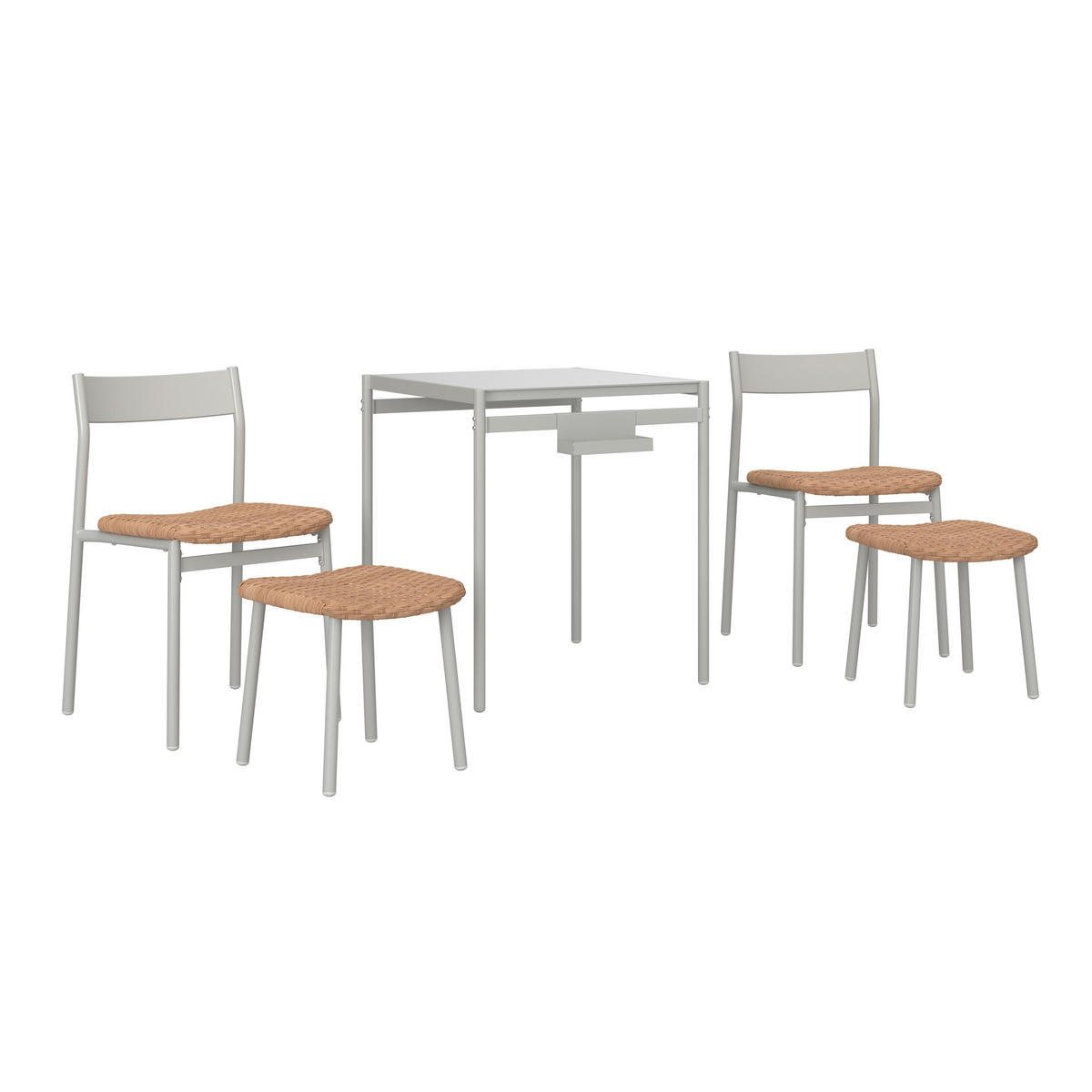 BALKONSET Moni Naturfarben/Beige, 5-teilig - Beige, Metall - Mömax