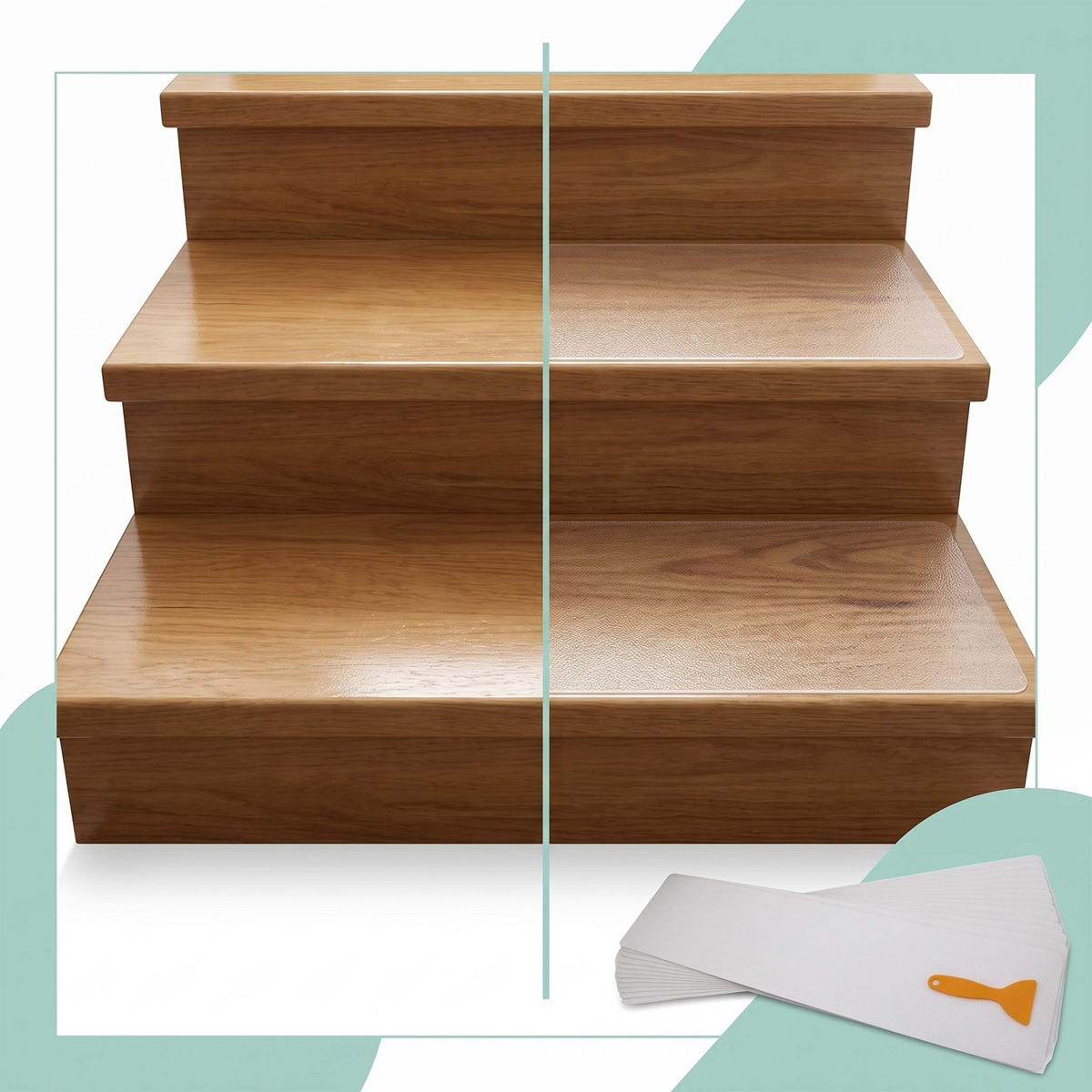 STUFENMATTE Transparent 15er-Set selbstklebend - Transparent, Kunststoff (10/81/0.05cm) - Relaxdays