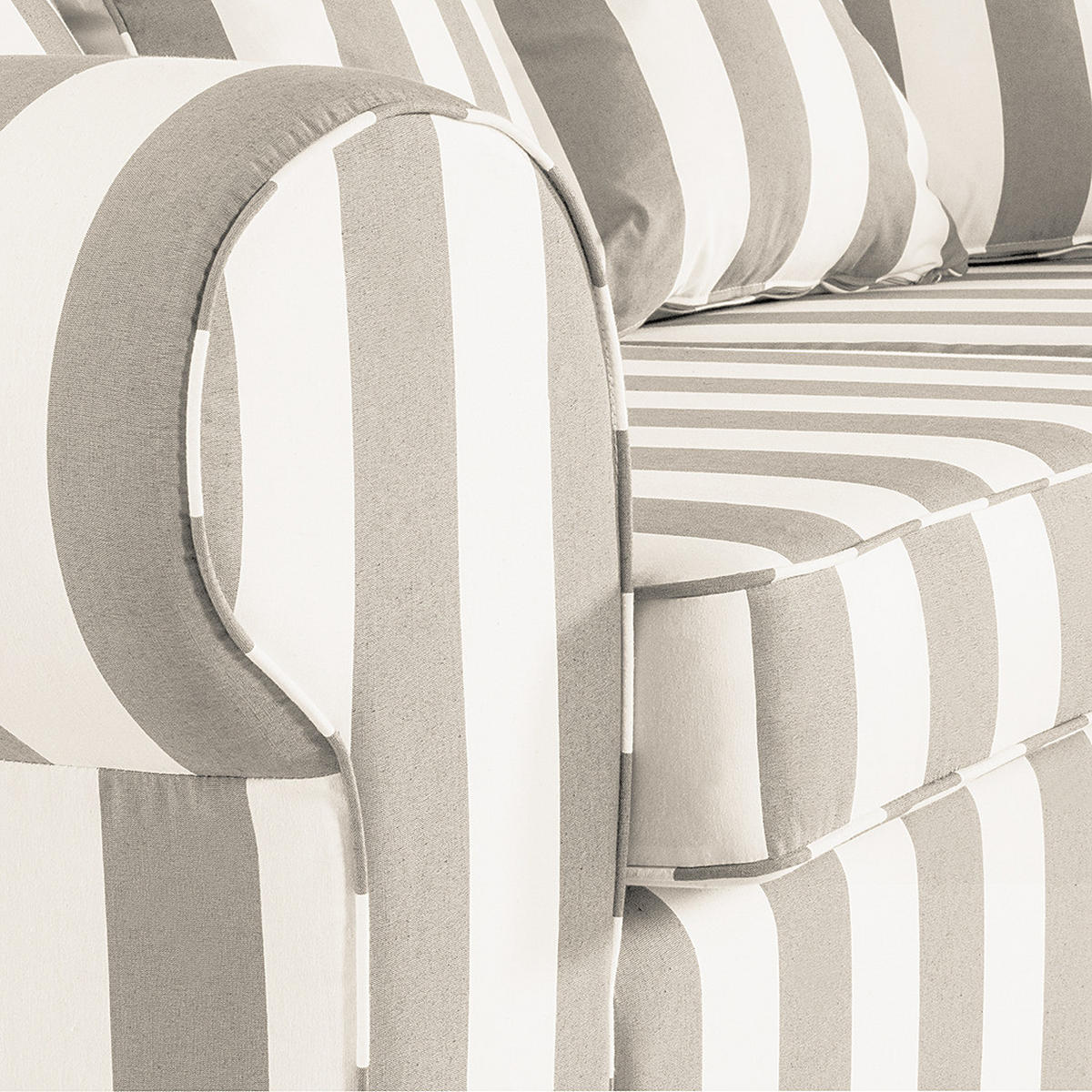 3-SITZER SOFA - Webstoff - Beige, Textil (217/88/88cm) - home24