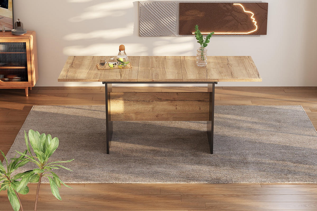 ESSTISCH Holzfarben 140-180/80/75 cm - Braun, Holzwerkstoff (180/80/75cm) - Urban Meuble