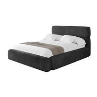 POLSTERBETT mit Bettkasten und Lattenrost, Boxbett ohne Matratze - ENORA 180x200 Schwarz - Schwarz, Holzwerkstoff/Textil (180/200cm) - ALTDECOR