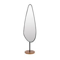 STANDSPIEGEL Dropz Organische Form - Schwarz, Metall (40/135/35cm) - Housecraft Living