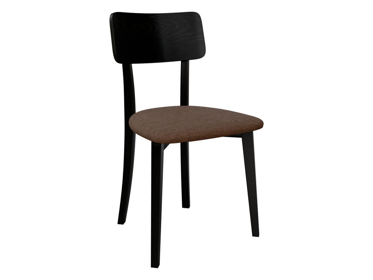 ESSZIMMERSTUHL Hugo VI - Schwarz/Braun, Holz/Textil (47/86/48cm) - MIRJAN24