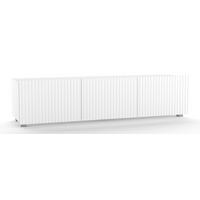 TV-LOWBOARD Kolder 150 cm Weiß mit geriffelten Fronten - Silberfarben/Weiß, Holzwerkstoff/Kunststoff (150/38/43cm) - Ravio