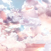 FOTOTAPETE Wolken 300 x 250 cm - Pink, Papier (300/250cm) - Sanders & Sanders