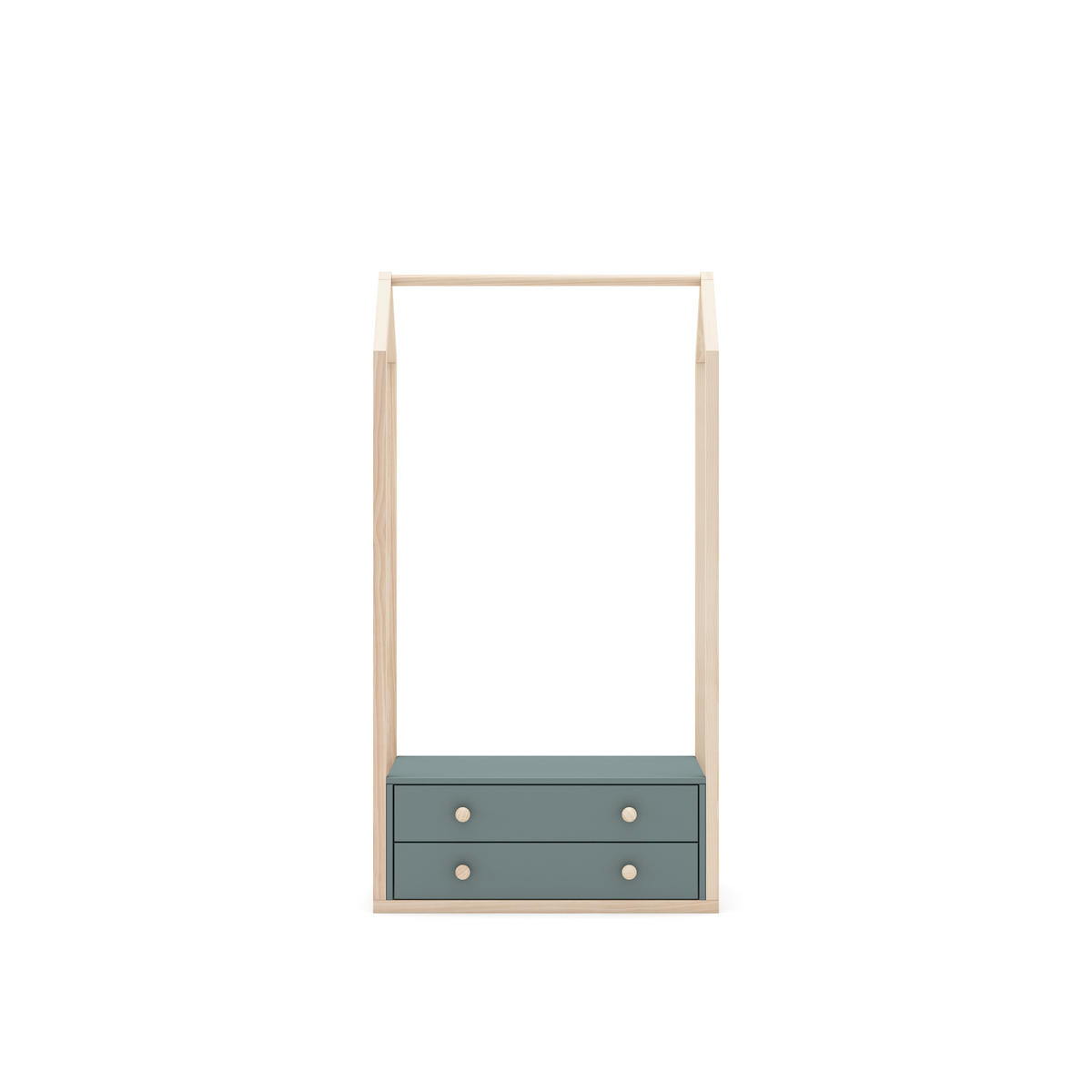 SCHRANK Esteban Grün 80/40/170 cm - Grün, Holz (40/170/80cm) - Calicosy