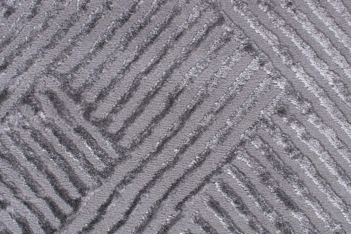 TEPPICH mit grafischem Muster in Grau Bianca 160x230 cm - Grau, Textil (160/230cm) - Nazar Rugs