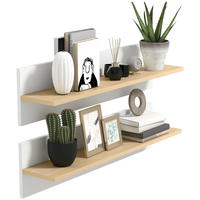 WANDBOARD DE-08861 2er-Set, Schweberegal, 80 cm Naturholz - Naturfarben, Holzwerkstoff (80/20/16.5cm) - ComfortXL