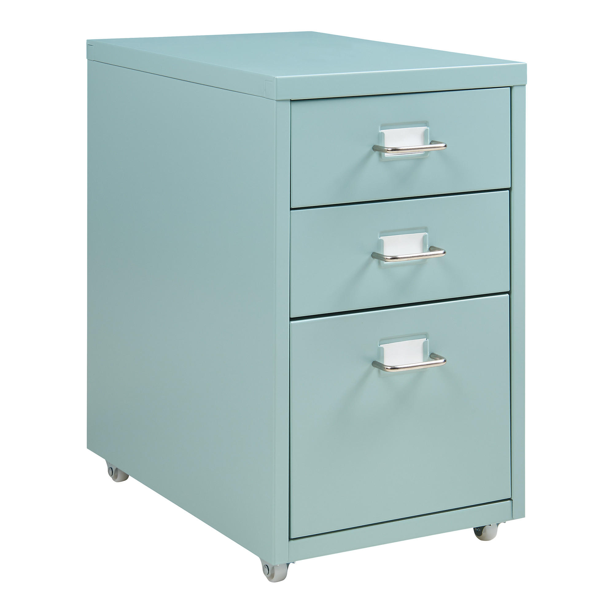 ROLLCONTAINER Kökar - Mintgrün, Metall (28/48/41cm) - [en.casa]