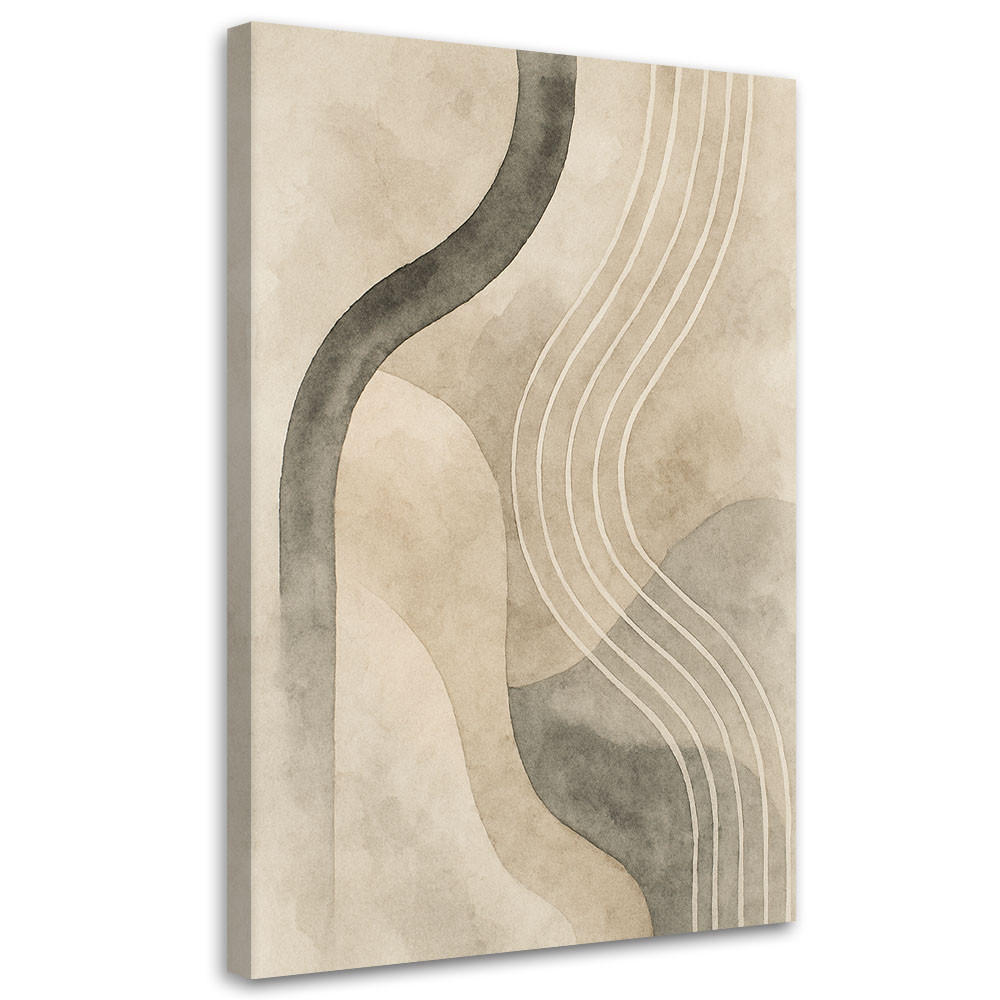 LEINWANDBILD Abstraktion 30x45cm - Beige, Textil (30/45cm) - Feeby