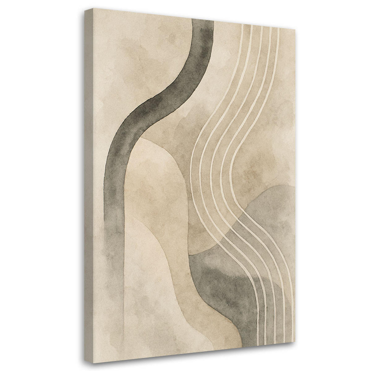 LEINWANDBILD Abstraktion 30x45cm - Beige, Textil (30/45cm) - Feeby