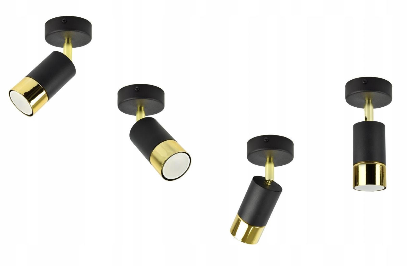 DECKENLEUCHTE Milano Tube - Goldfarben/Schwarz, Metall (8/8/18cm) - kiki design