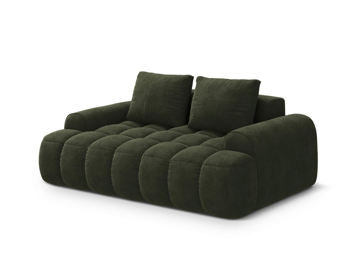SOFA Linz aus Samt grün 2 Sitzplätze - Grün, Textil (100/84/175cm) - Cosmopolitan Design