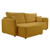 ECKSOFA Malody, Seite: Links - Gelb/Schwarz, Holz/Kunststoff (227/147cm) - MIRJAN24