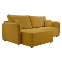 ECKSOFA Malody, Seite: Links - Gelb/Schwarz, Holz/Kunststoff (227/147cm) - MIRJAN24