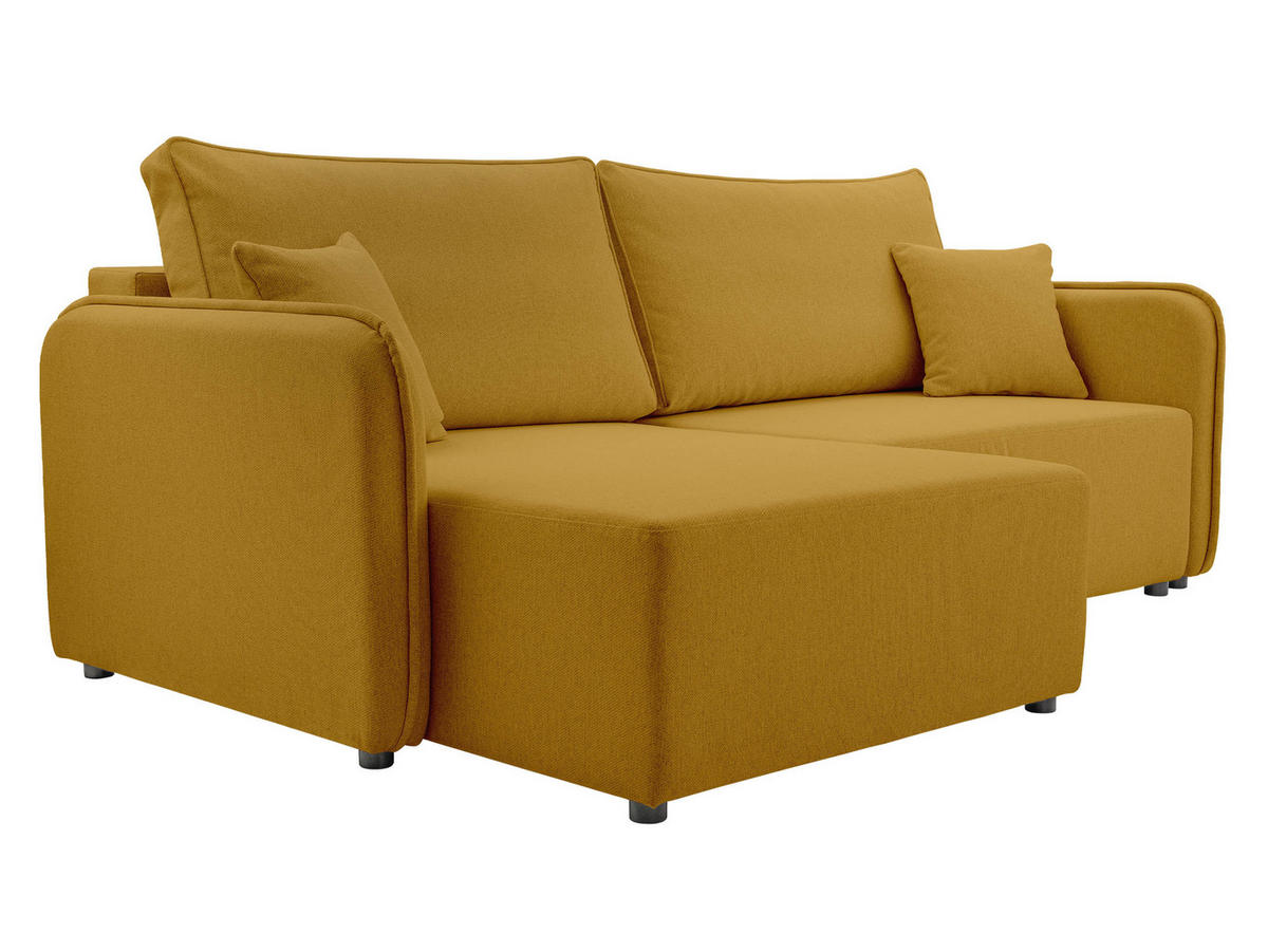 ECKSOFA Malody, Seite: Links - Gelb/Schwarz, Holz/Kunststoff (227/147cm) - MIRJAN24
