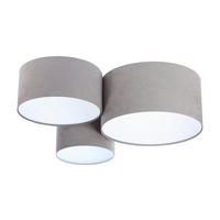LAMPENSCHIRM Grau 75/34 cm - Weiß, Kunststoff (75/75/34cm) - KUNSTLOFT