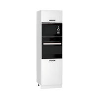 MIKROWELLENUMBAUSCHRANK D60PK MVP/L - Arvion - Stilvolles Küchenelement - Weiß, Holz/Metall (60/213.3/56cm) - ROYAL24_MARKT