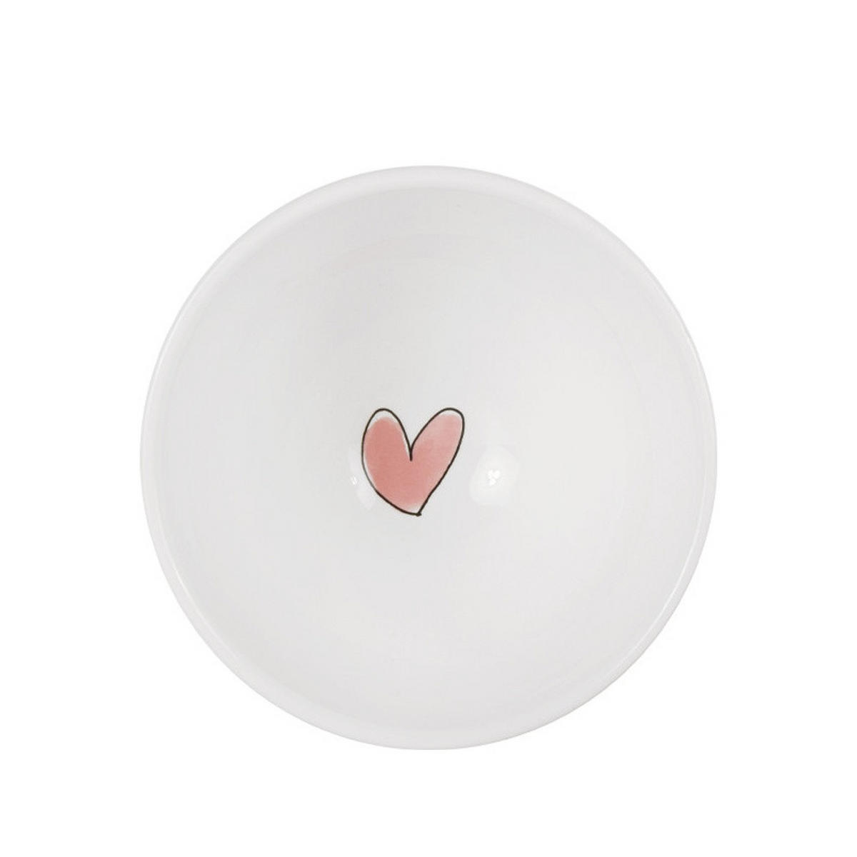 SCHALE AUF FUSS Rosa Herzen in Rosa - 13cm - Multicolor, Keramik (12.7/8.3/7.4cm) - Blond Amsterdam