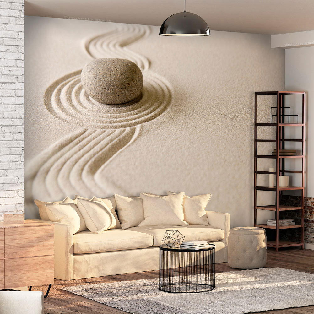 SELBSTKLEBENDE FOTOTAPETE 343/245 cm - Beige, Kunststoff/Textil (343/1cm) - KUNSTLOFT