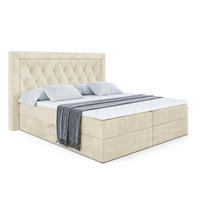BOXBETT mit H4-Matratze und Lattenrost - NOEL - 180x200 Beige - Beige, Holzwerkstoff (180/200cm) - ALTDECOR