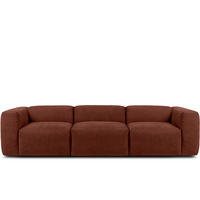 3-SITZER-MODULSOFA BUFFO mit extrem weicher und bequemer Sitzfläche, Gewebestoff, orange - Dunkelorange, Textil (290/73/96cm) - KONSIMO®