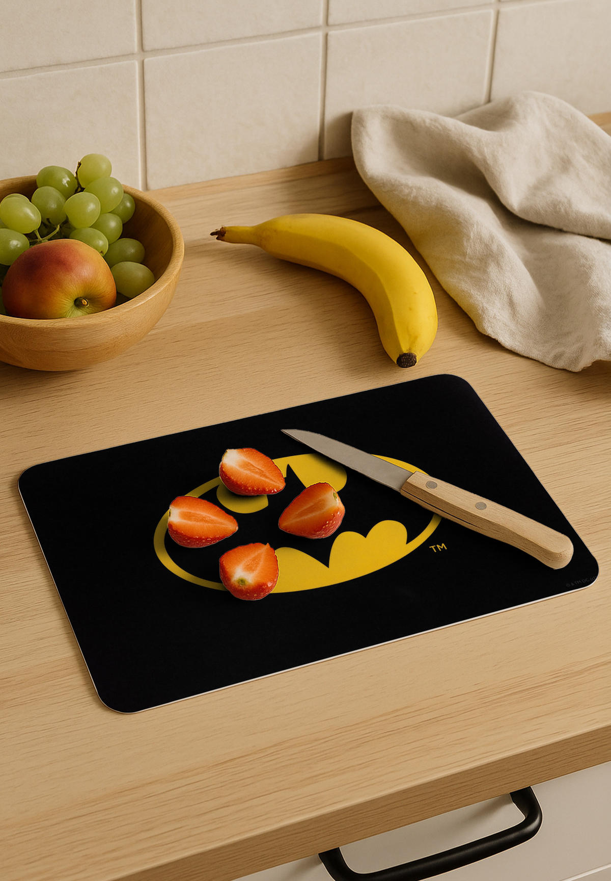 BRETTCHEN DC Comics Batman Logo Schwarz 14,5 x 23,5 cm - Multicolor, Kunststoff (14.5/23.5cm) - DC Comics