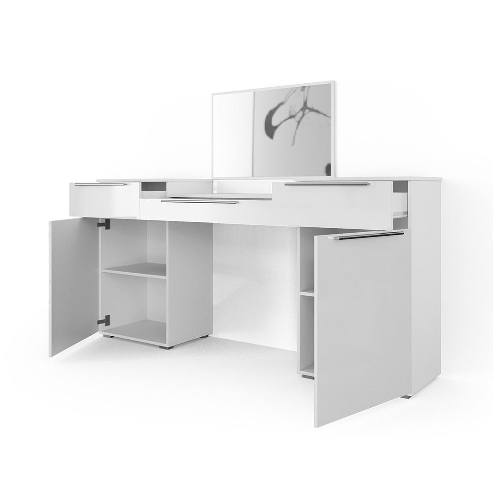 SCHMINKTISCH Lilli Weiß 190 cm - Weiß, Holzwerkstoff (190/90/39cm) - Vicco