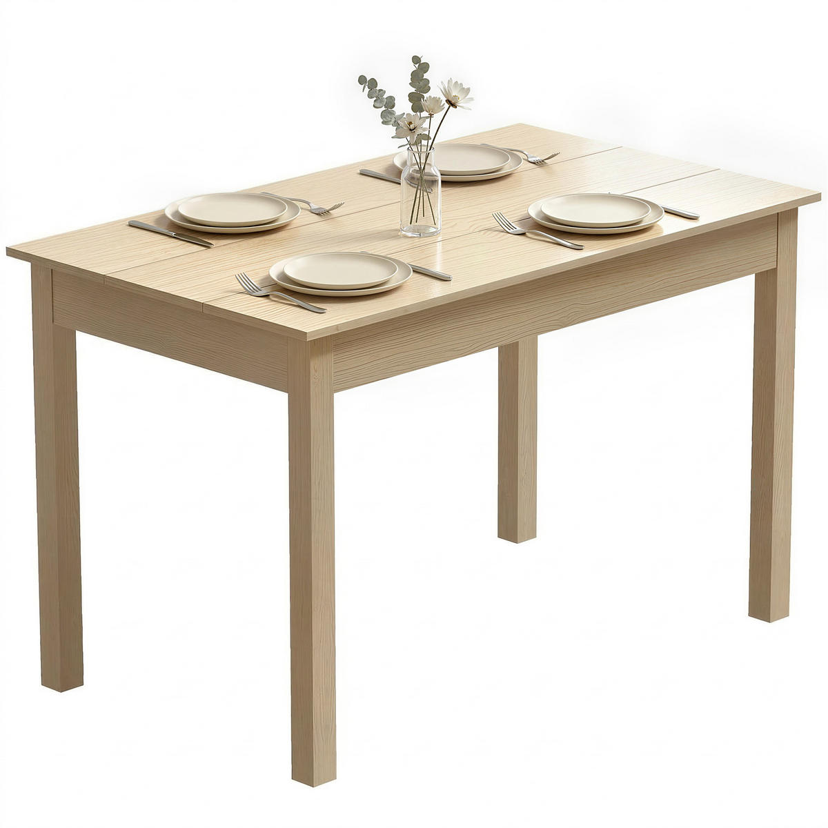 ESSTISCH Zweifarbig Holzoptik Rechteckig 119/70/75 cm - Naturfarben, Holz (70/119/75cm) - PANGIVO