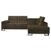 ECKSOFA Laris, Seite: Rechts - Schwarz/Braun, Holz/Textil (271/203cm) - MIRJAN24