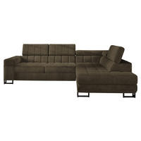 ECKSOFA Laris, Seite: Rechts - Schwarz/Braun, Holz/Textil (271/203cm) - MIRJAN24