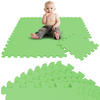 SPIELMATTE ab Null - 90 cm Baby Puzzlematte Grün - Grün, Kunststoff (30/30cm) - Littletom