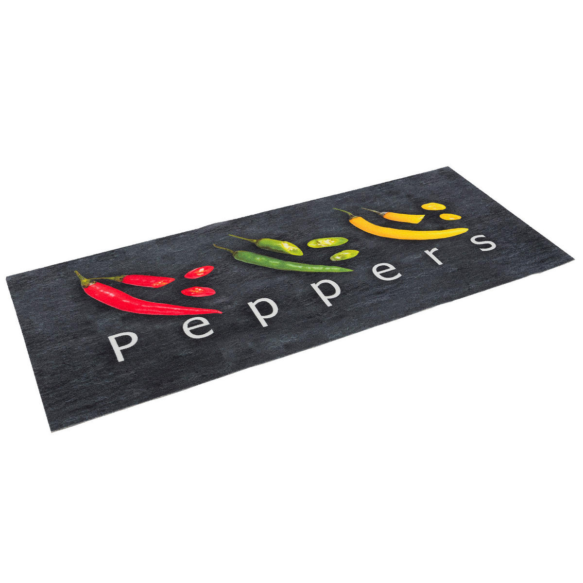 KÜCHENLÄUFER TEPPICH TRENDY PEPPERS - Anthrazit, Textil (60/150cm) - Pergamon