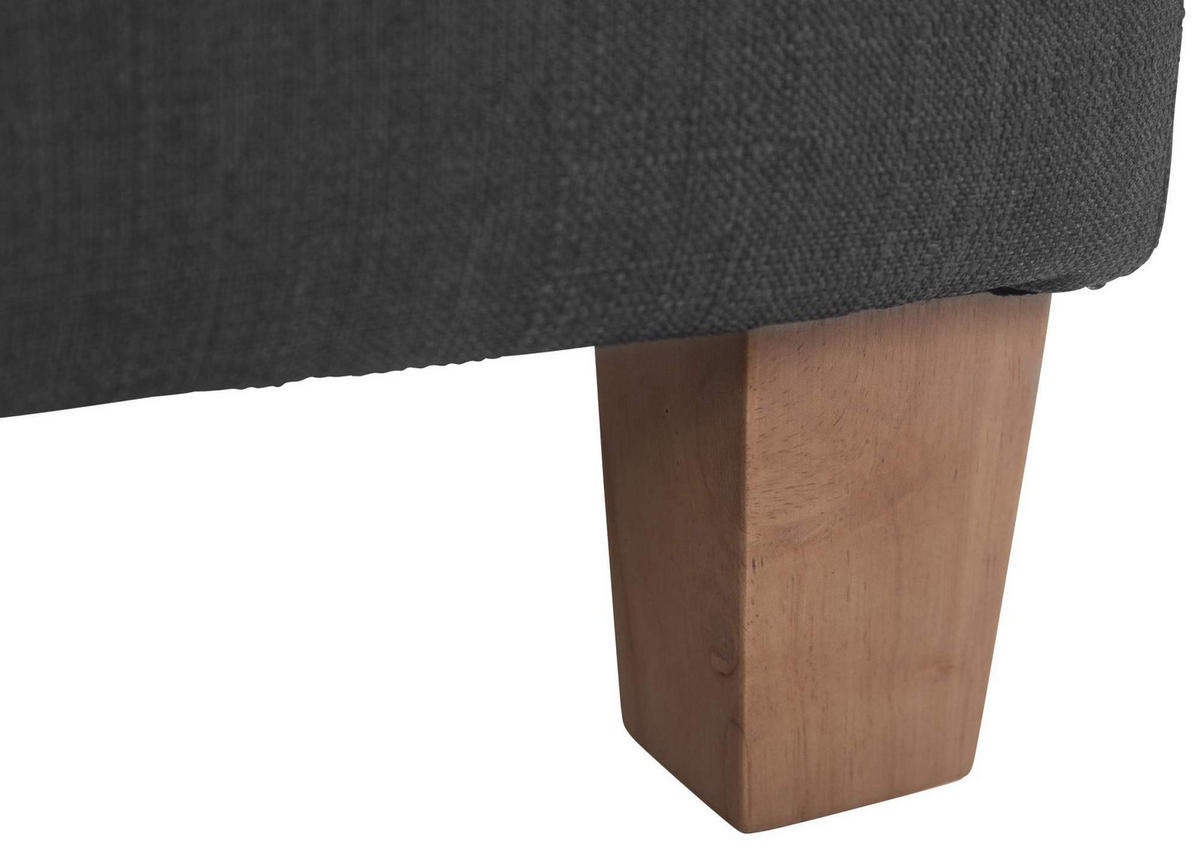 SITZWÜRFEL eckig 45/45/46 cm Stoff dunkelgrau - Dunkelgrau/Naturfarben, Holz/Textil (45/46/45cm) - CLP