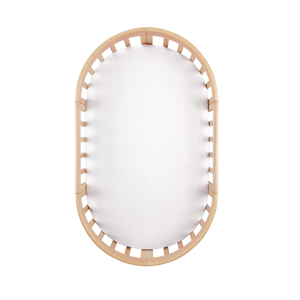 BABY Spannbettlaken wasserdicht 7in1 oval - Weiß, Textil (73/125cm) - waldin