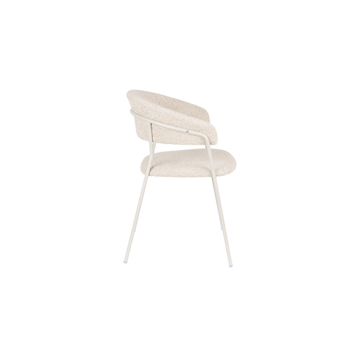 ESSZIMMERSTUHL Zeri Creme/ Weiß - 2 er Set - Creme, Metall (59.5/79/51.5cm) - Housecraft Living