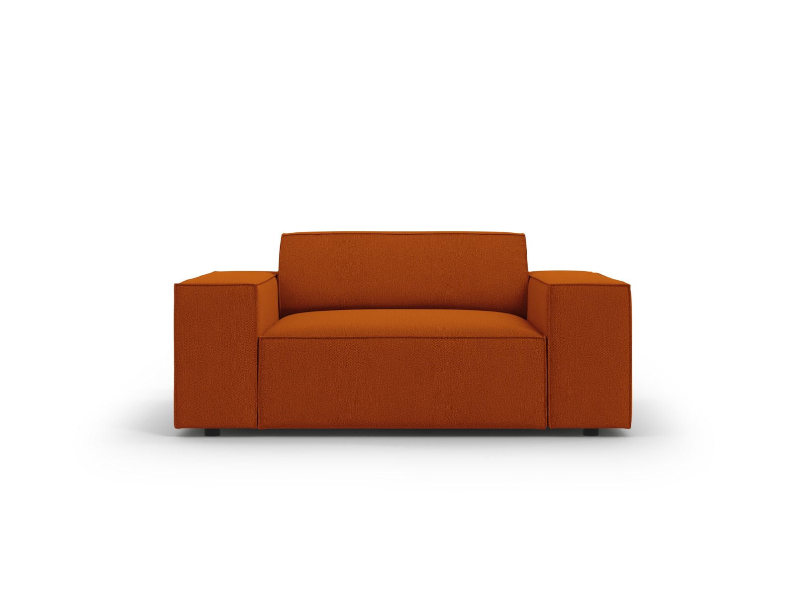 SESSEL Jodie aus strukturiertem Stoff terrakotta - Terra cotta, Textil (102/70/124cm) - Micadoni