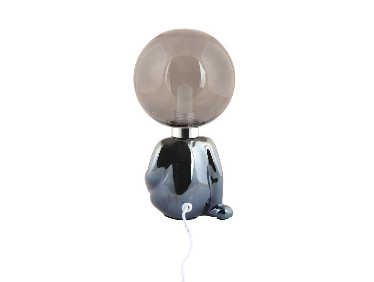 TISCHLAMPE Ross 16.5/12/22.5 cm - Schwarz, Keramik (16.5/12/22.5cm) - Leitmotiv
