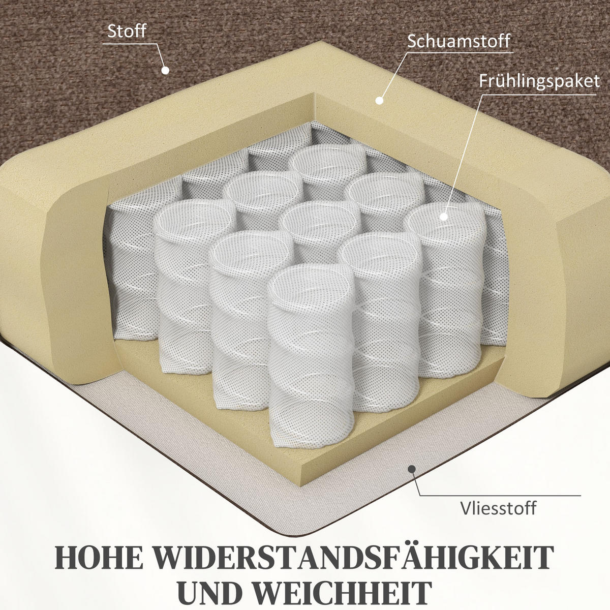 MASSAGESESSEL DE-06365 Mit Aufstehilfe, elektrisch & Wärme, 135° neigbar Braun - Braun, Textil/Metall (95/109/91cm) - ComfortXL
