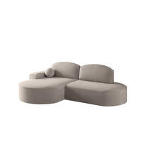 ECKSOFA mit Schlaffunktion und Bettkasten Modena Runden stoff Salvador Hellbeige Links - Creme, Holz/Textil (179/278cm) - Kaiser Möbel