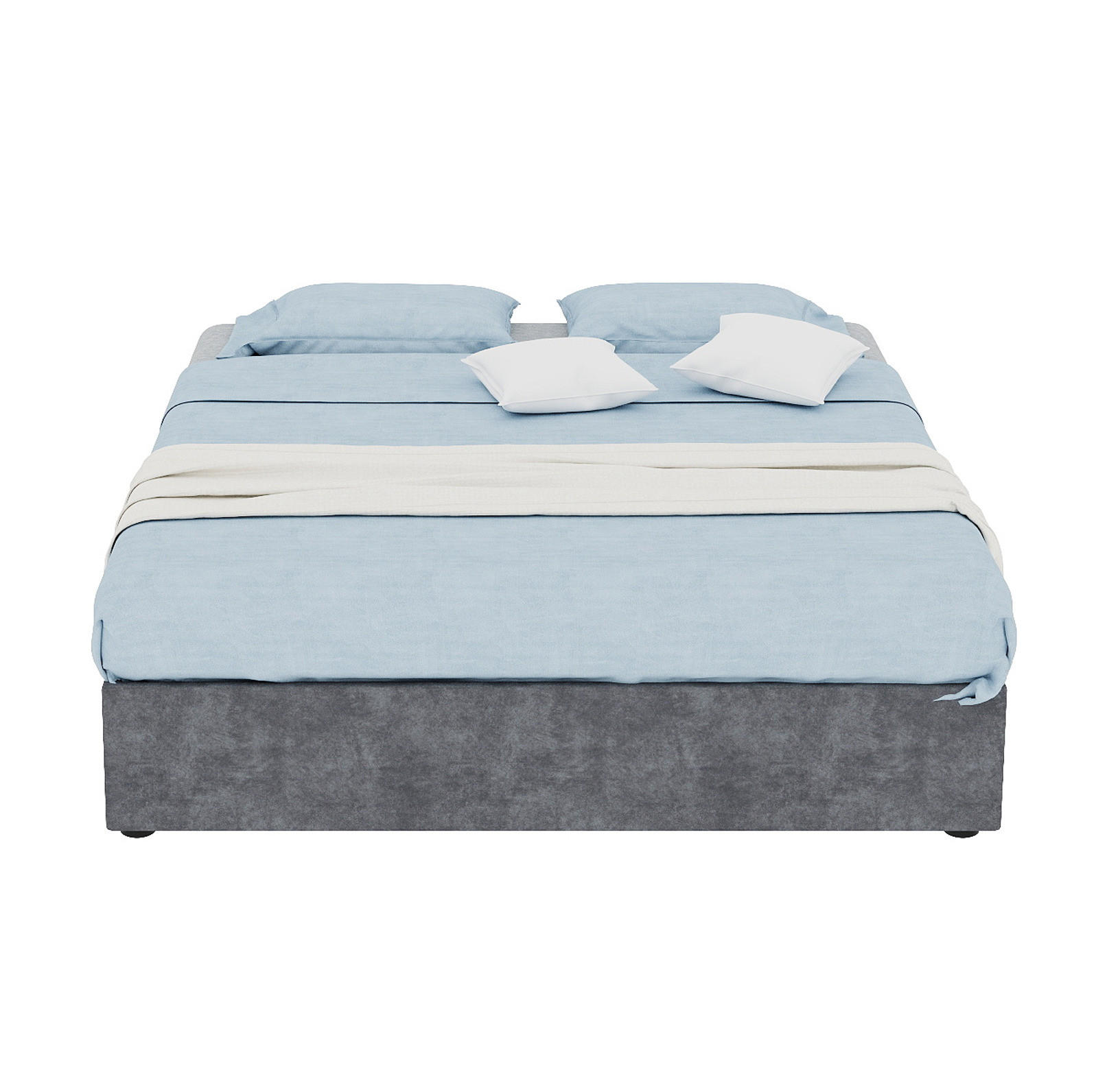 POLSTERBETT 140/200 cm mit Gaslift, modernem Design und stabilem Bettrahmen, Grau - Grau, Textil (140/200cm) - Redom