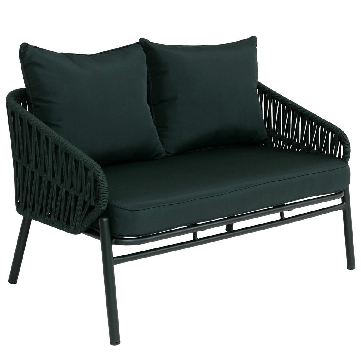 GARTENGARNITUR Lounge-Set Grün - Grün, Metall - PROREGAL