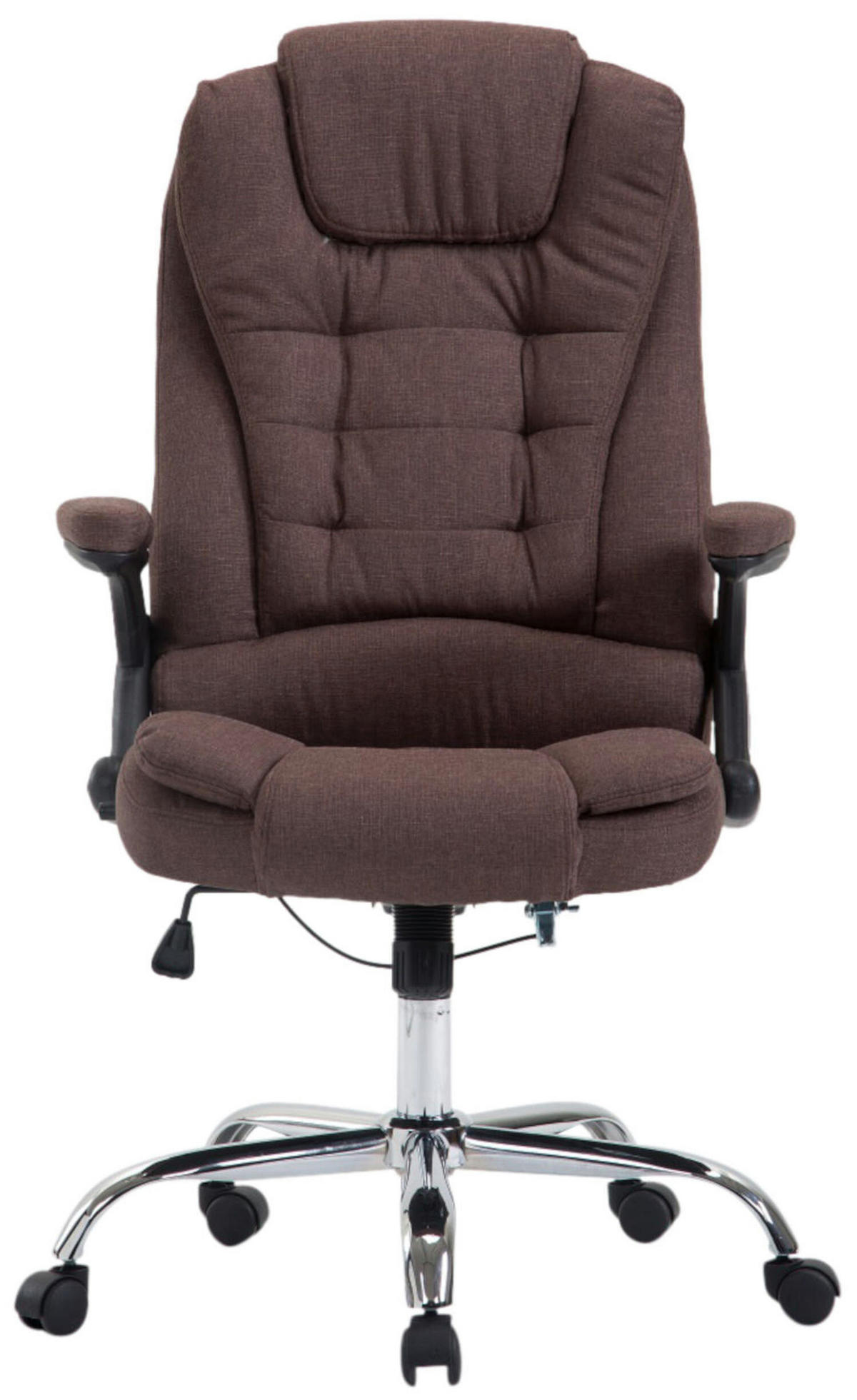 BÜROSTUHL Toronto, Stoff Braun - Braun, Textil/Metall (69/123/78cm) - TPFLiving