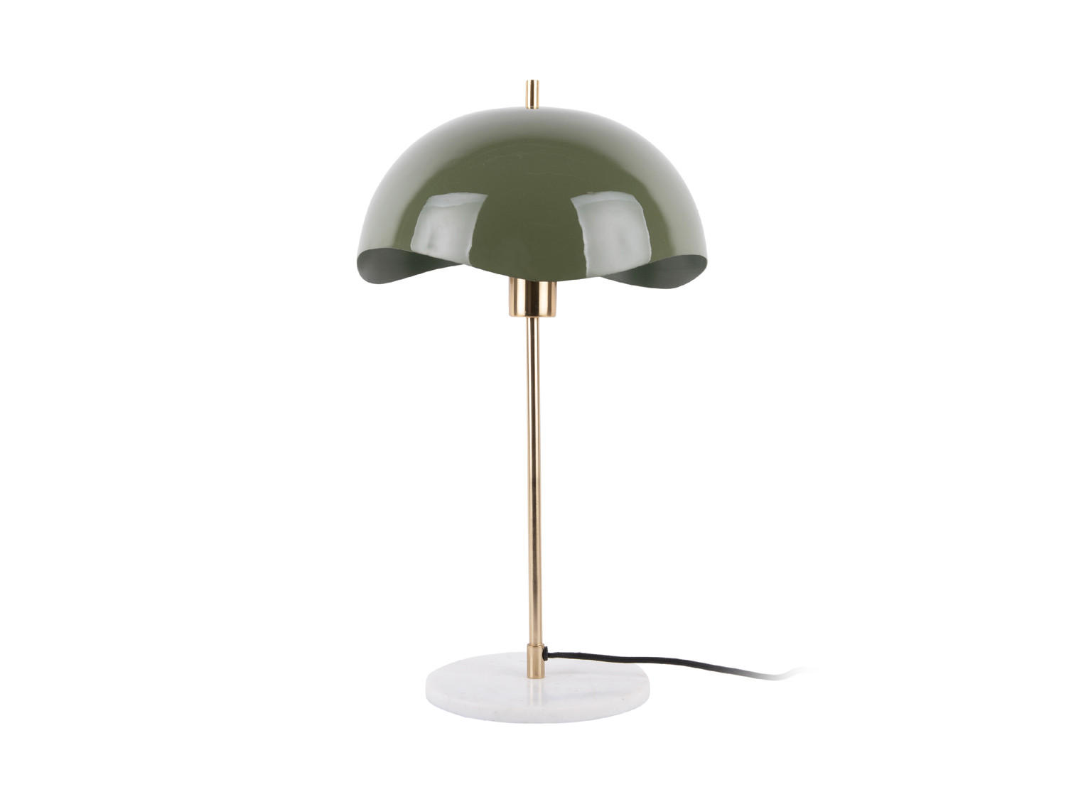 TISCHLAMPE Waved Dome 30/30/56 cm - Grün, Metall (30/30/56cm) - Leitmotiv