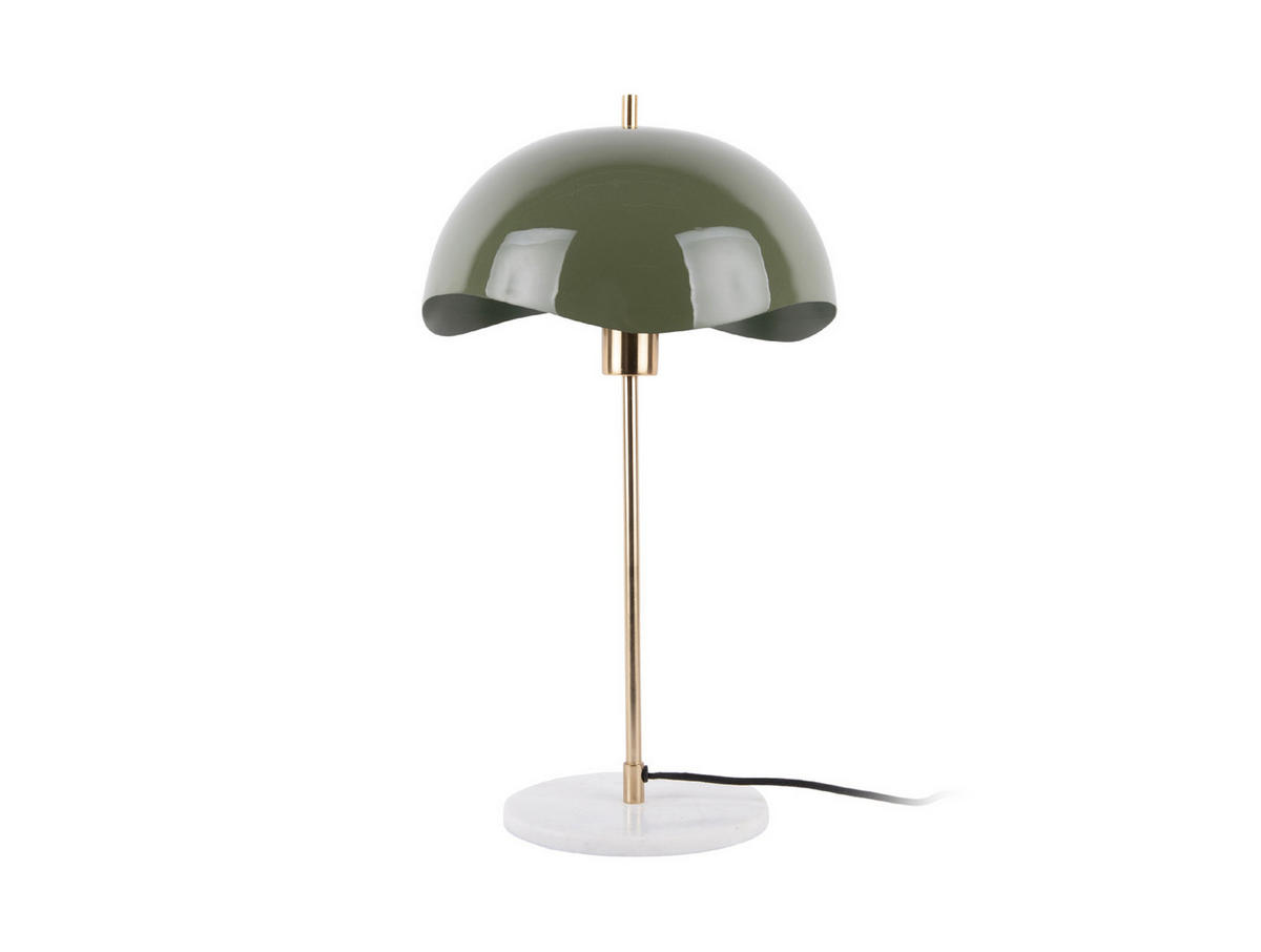 TISCHLAMPE Waved Dome 30/30/56 cm - Grün, Metall (30/30/56cm) - Leitmotiv