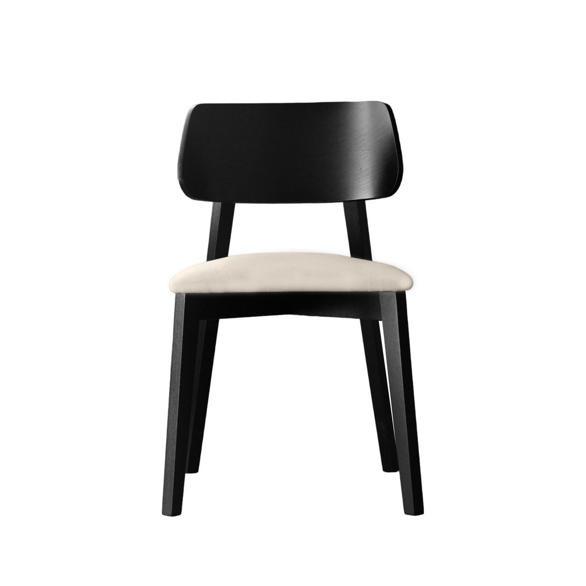 STUHL Korinn 80 x 46 x 43 cm, creme, schwarz - Creme/Schwarz, Metall (46/85/43cm) - Margaret Hadas24