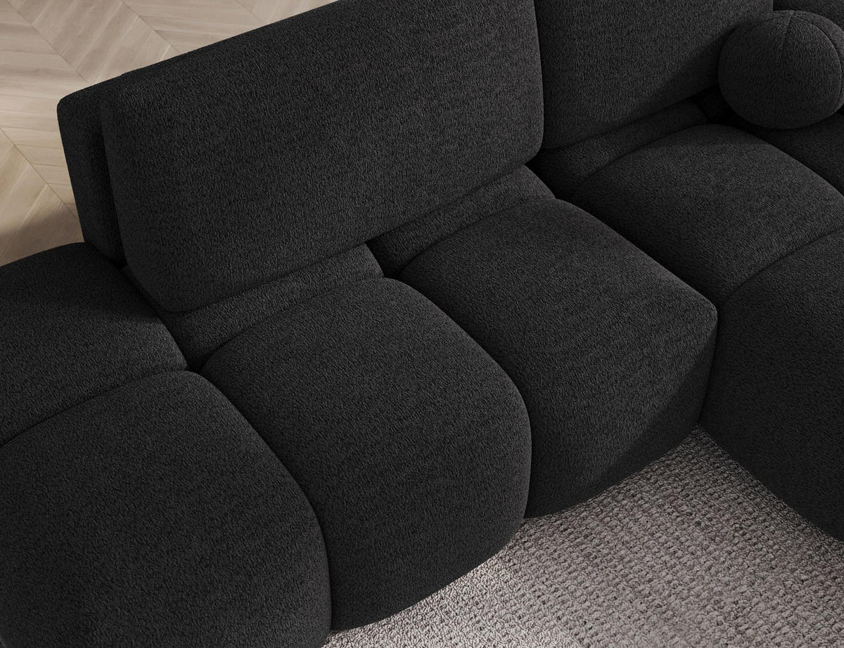 ECKSOFA VITTARIO mit Schlaffunktion & Bettkasten – Modernes L-Sofa 227 cm, inklusive Kissen - Anthrazit, Kunststoff (227/95cm) - Wohnideebilder