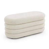PRESVUČENA KLUPA s pohranom, bijela - bijela, tekstil (100/42/42cm) - RAUMHIRSCH FURNITURE
